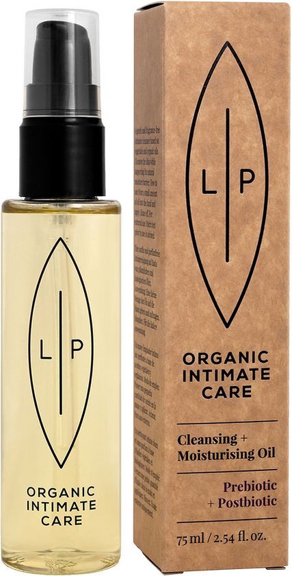 Lip Intimate Care - Cleansing + Moisturising Oil - Prebiotic + Postibiotic - 100% Natuurlijk - Vegan - 75 ml