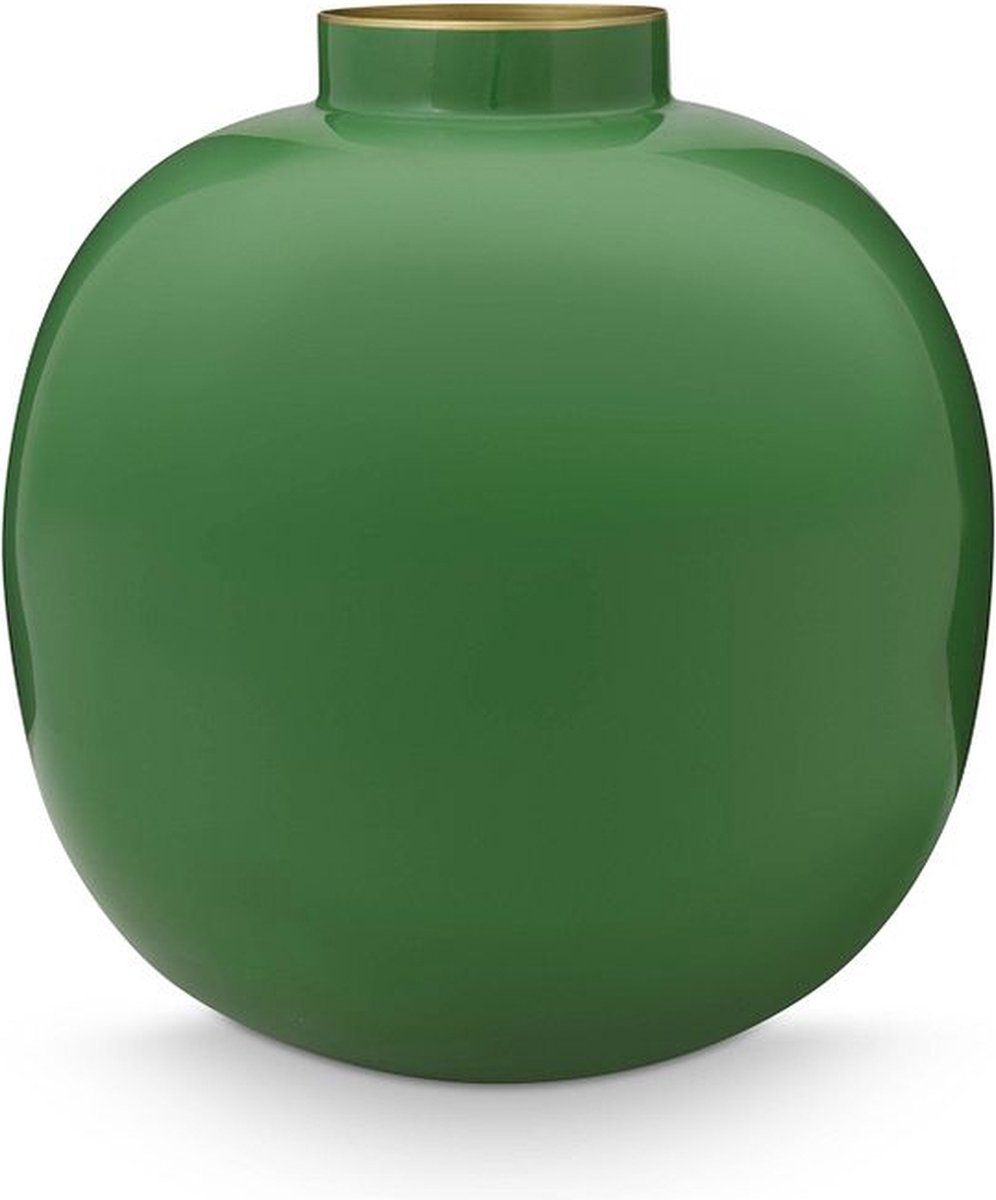 PIP studio Metalen Vaas voor Bloemen - Groen - 23cm - 8720812327134
