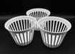 Kimmel Plantenpot brug patroon 12 cm wit set van 3