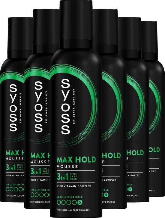 Syoss Max Hold Haarmousse Voordeelverpakking - 6x250 ml