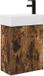 vidaXL Badkamermeubel met kraan Gerookt eiken 45,5 x 22,5 x 84 cm
