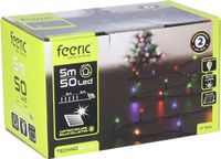 Feeric lights & Christmas Feeric lights Kerstverlichting - gekleurd - 5 m - 50 leds - zwart snoer - op zonne-energie