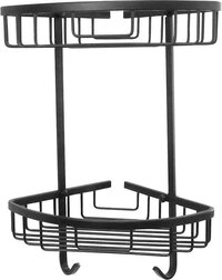 WillieJan Bad Doucherekje 66920 - 2 niveau's - Hoekbevestiging - Aluminium - Zwart