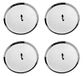 GLOREX Inspirations 6 7021 401 - Kaarsenhouder zilver, 4 stuks, doorsnede ca. 10 cm