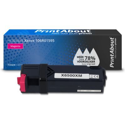 PrintAbout Huismerk Xerox 106R01595 Toner Magenta