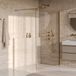 Brauer Oblivion - Inloopdouche - Helder Glas - 130 x 200 cm - incl. Glascoating - PVD Goud Geborsteld
