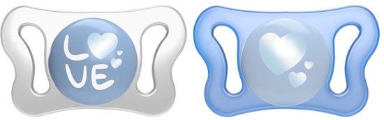 Chicco Fysio Micrò 0-2m fopspeen Blauw/Wit 2 stuks