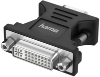Hama 00200341 Adapter VGA (Male) to DVI-I (Female) - Black