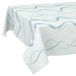 Wasdoek Tafelkleed, Afwasbaar, Onderhoudsvriendelijk, Waterafstotend, Lotuseffect, Voor Buiten, Tuintafelkleed, Golven, Blauw, 90 x 130 cm, Snijrand