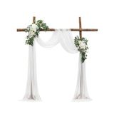 VEVOR Kunstbloemenset voor bruiloftsboog met 2 bloemboeketten, 1 doorschijnend gordijn, voor ceremoniefeesten, receptie-achtergrond, evenementen, wit
