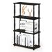 Furinno Turn-N-Tube 4-laags multifunctioneel plankenrek met klassieke buizen, espresso/zwart, 18034EX/BK