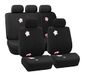 FH Group Complete set autostoelhoezen van stof, universele pasvorm, geschikt voor voorstoelen met lage rugleuning, compatibel met airbag, geschikt voor deelbare achterbank, wasbare hoes, voor SUV