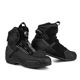 SHIMA EDGE VENTED Motorlaarzen voor Mannen Geventileerde Lederen Schoenen Zomer Lederen ATOP Motorfiets Korte Enkelbeschermer Urban Bike Casual Klassieke Rijlaars (Heren, Vent, Zwart, 44)