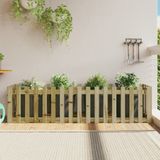 Prolenta Maison Exclusive - Verhoogde tuinbed met lattenomheining, afmetingen 200x50x50 cm, gemaakt van geïmpregneerd grenenhout