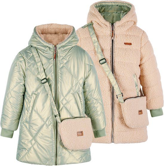 NONO Meisjes Jas N507-5203 - Maat 122/128 - Zacht Groen