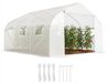 Serre – jardin d’hiver – 3,5 x 3 x 2 mètres – 6 volets roulants – porte avec fermeture éclair – film résistant aux déchirures – cadre métallique robuste – vert armée
