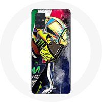 Maniacase Hoesje voor Samsung Galaxy A51 5G Valentino Rossi kampioen racepiloot