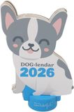Mr Wonderful Bulldog bureaukalender 2026 met sokkel