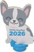 Mr Wonderful Bulldog bureaukalender 2026 met sokkel
