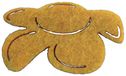 Petra's Knutsel-News strooidecoratie 50 x halve bloem 40mm (vilt, dottergeel), geel, 4cm