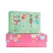 Idena 30477 - Set van 2 geschenkdozen met magnetisch klepdeksel - Verschillende maten - Voor kinderen - Roze en mint