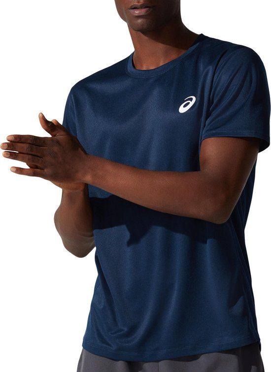 ASICS Core SS Sportshirt Mannen - Navy - Maat L