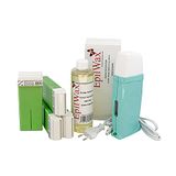 EpilWax Royal Complete Waxing Kit met: Professionele Waxverwarmer 4 Roll-On Wax 100 ml met Aloë Vera, 100 Waxstrips, 1 Fles 250 ml After Waxing Oil (Royal Series met Aloë 4)