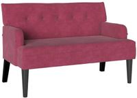 vidaXL Chesterfield Bank Wijnrood Fluweel 112 x 65,5 x 75 cm