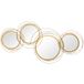 HOMCOM Metalen Wanddecoratie - Metaal - 107x56x4cm - Goud
