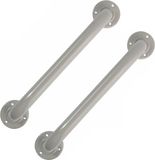 MSV Badkamer/douche wand/muur handgreep - 2x - rvs metaal - beige - 40 cm
