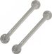 MSV Badkamer/douche wand/muur handgreep - 2x - rvs metaal - beige - 40 cm