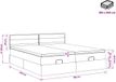 vidaXL Ottomaanse Bed met Matras en LED Zwart 180 x 200 cm Stof