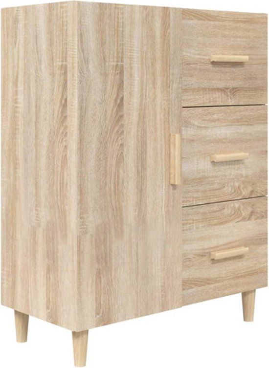 vidaXL Dressoir 69,5x34x90 cm Bewerkt Hout Sonoma Eikenkleurig
