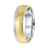 Lucardi Dames Vriendschapsring Mallorca zirkonia - Ring - Echt Zilver - Zilver en Goudkleurig
