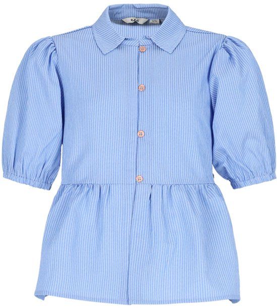 NoBell' Tiggs Striped Blouse Puff Sleeve - Azure Blue - Size 158-164