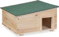 Relaxdays egelhuis - met bodem - 2 kamers - 21,5 x 40 x 40 cm - hout
