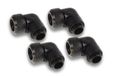 Alphacool 17607 Fitting Zwart Geelkoper 1/4" 360° 21 mm x 42,5 mm 4 stuk(s)