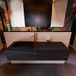 Mondiaz ERIN 150cm badmeubelset Dark brown met 2 lades en Urban wastafel links