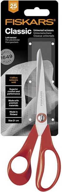 Fiskars Linkshandige Schaar - Classic Papierschaar - 21 cm - Rood