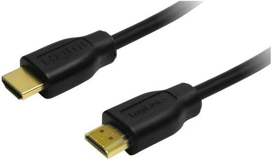 LogiLink HDMI-kabel met Ethernet - HDMI male naar HDMI male - 20 cm