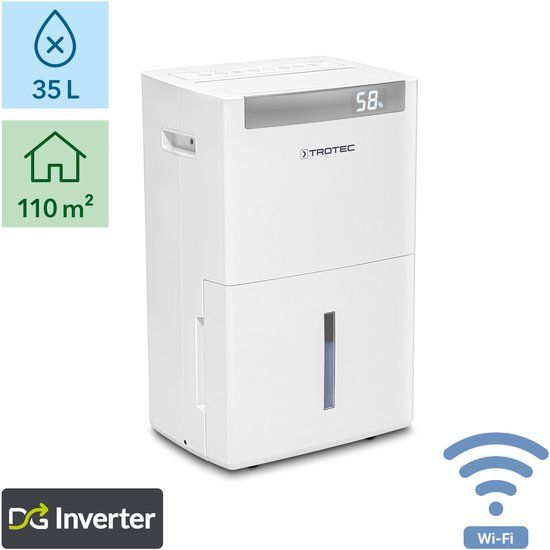 Trotec Luchtontvochtiger TTK-I 110 E met invertertechnologie en WiFi - 110 m² - 35 l/24h
