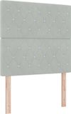 vidaXL Boxspringbed met matras Lichtgrijs 120 x 200 cm Fluweel