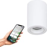 EGLO connect.z Carosso-Z Smart Opbouwlamp - GU10 - 9,5 cm - Wit - Instelbaar RGB & wit licht - Dimbaar - Zigbee