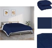 vidaXL Verzwaringsdeken 235x290 cm 11 kg Badstof Blauw