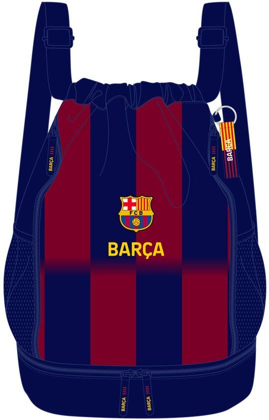 F.C. Barcelona Schoolrugzak Blauw Kastanjebruin 35 x 40 x 1 cm