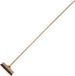 KOTARBAU® Vloerschrobber - Straatbezem - Harde Bezem voor Buiten - 23 cm - Schrobborstel - met Natuurlijke Borstelharen - met Houten Steel - Houten Bezemkop - Bruin
