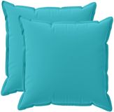 vidaXL - Taie d'oreiller - 2 pièces - BOIS - Turquoise - 65 x 65 cm - Polyester