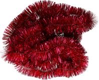 Inge-glas Inge Christmas Goods Kerstslinger - rood - folie - 270 cm - lametta - kerstboomslinger