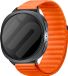 Strap-it Wave nylon bandje met klittenbandsluiting geschikt voor Samsung Galaxy Watch 9 (40/44mm) / Watch 8 (40/44mm) / 8 Classic (46mm) - oranje