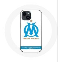 Maniacase Hoesje voor iPhone 14 Olympique de Marseille Logo witte achtergrond